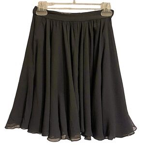 Eleanor P Brenner Vintage Silk Mini Skirt Double Layer Circle Rolled Hem Sz 6